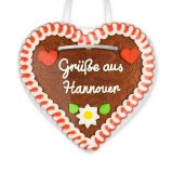 Grüße aus Hannover - Gingerbread Heart 12cm
