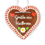Grüße aus Heilbronn - Gingerbread Heart 12cm