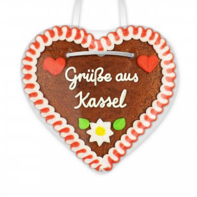 Grüße aus Kassel - Lebkuchenherzen 12cm