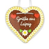 Grüße aus Leipzig - Lebkuchenherzen 12cm