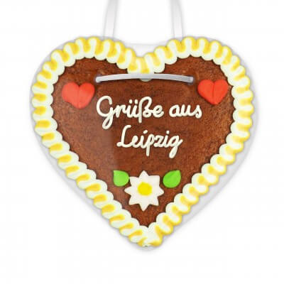 Grüße aus Leipzig - Lebkuchenherzen 12cm