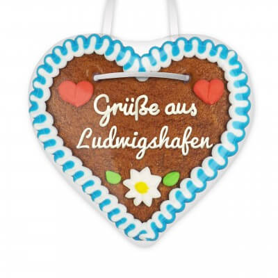 Grüße aus Ludwigshafen - Lebkuchenherzen 12cm