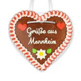 Grüße aus Mannheim - Gingerbread Heart 12cm