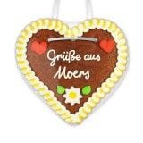 Grüße aus Moers - Lebkuchenherzen 12cm