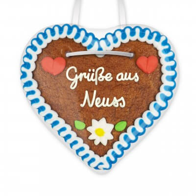 Grüße aus Neuss - Lebkuchenherzen 12cm