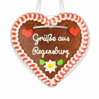 Grüße aus Regensburg - Gingerbread Heart 12cm