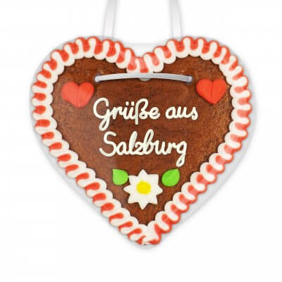 Grüße aus Salzburg - Lebkuchenherzen 12cm