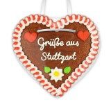 Grüße aus Stuttgart - Gingerbread Heart 12cm