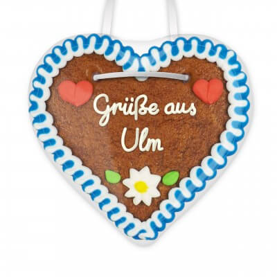 Grüße aus Ulm - Gingerbread Heart 12cm
