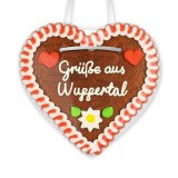 Grüße aus Wuppertal - Gingerbread Heart 12cm