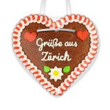 Grüße aus Zürich - Gingerbread Heart 12cm