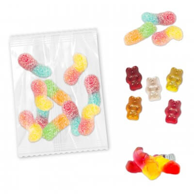 Colorful gummy bears for decoration, 10g