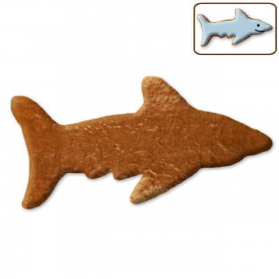 Lebkuchen-Hai zum selbst Verzieren, 12 cm