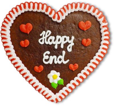 Happy End - Lebkuchenherz 23cm