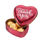 Heart shaped box with Mozart marzipan balls - 4 pieces