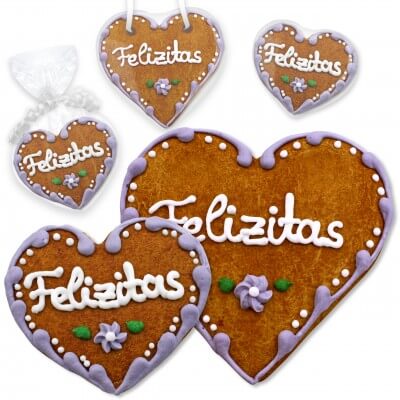 Place card gingerbread heart Felizitas wedding set