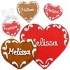 Set Melissa Tischkarte Lebkuchenherz 8cm 12cm