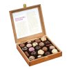 Schoko Pralinen Trüffel Mischung in Holz-Geschenkkiste