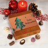 Schoko Pralinen Trüffel Mischung in Holz-Geschenkkiste