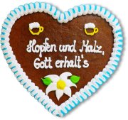 Hopfen und Malz, Gott erhalt's - Gingerbread Heart 23cm