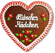 Hübsches Mädchen - Lebkuchenherz 23cm