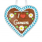I love Geneva - Gingerbread Heart 12cm