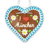 I love München - Lebkuchenherzen 12cm
