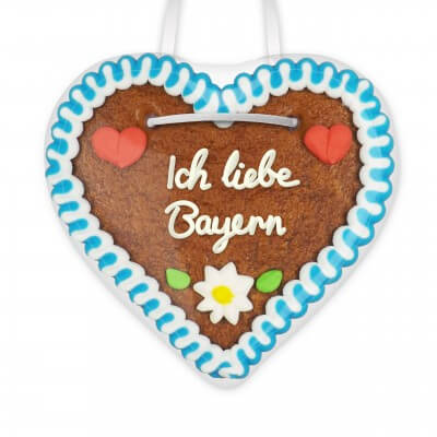 Ich liebe Bayern - Lebkuchenherzen 12cm