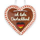 Ich liebe Deutschland - Gingerbread Heart 12cm
