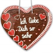 Ich liebe Dich so sehr - Lebkuchenherz XXL 50cm