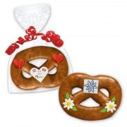 Mini Brezel aus Lebkuchen, 8cm - inkl. Logo