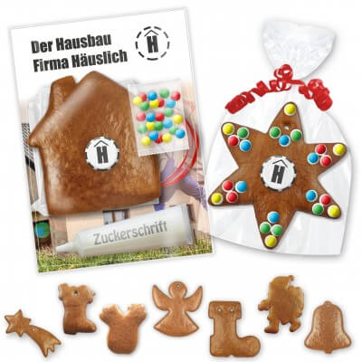 Individuelle Lebkuchen Bastelsets - Verschiedene Weihnachtsformen