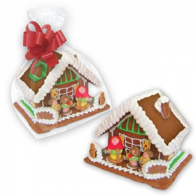 Gingerbread house printed with logo - large