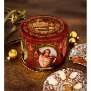Lebkuchendose im edlen Kaiser Design mit Schoko- und Zuckerglasierten Lebkuchen