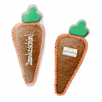 Easter cookie carrot approx. 20cm optionally with logo and text