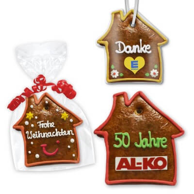 Gingerbread house flat, personalized 12cm