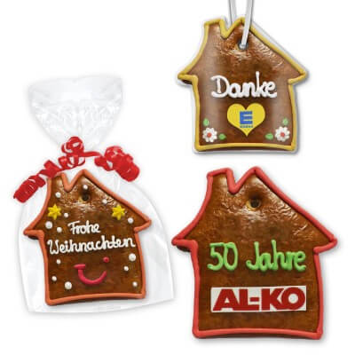 Lebkuchen Haus flach, personalisiert 12cm