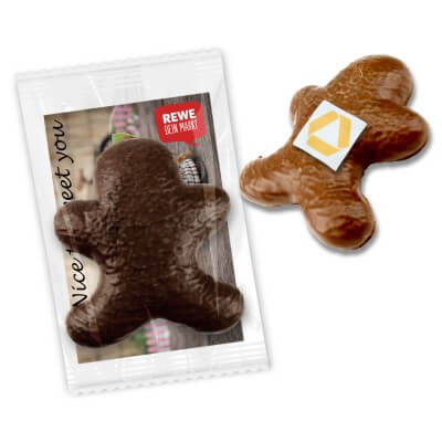 Gingerbread Man with custom logo print and card