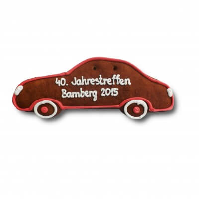 Gingerbread-car - classic - individual, ca. 24cm - optional with logo