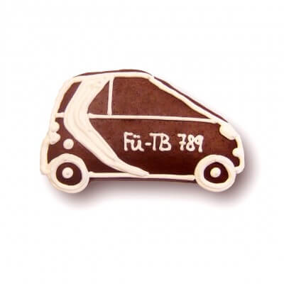 Gingerbread-car - individual, ca. 10cm - optional with logo