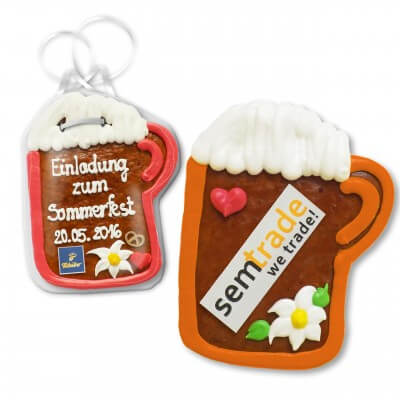 XL Lebkuchen Bierkrug, 50cm mit Logo möglich