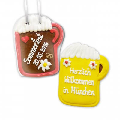 Lebkuchen Bierkrug individuell, 12cm