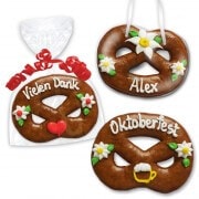 Brezel aus Lebkuchen individualisierbar 12cm