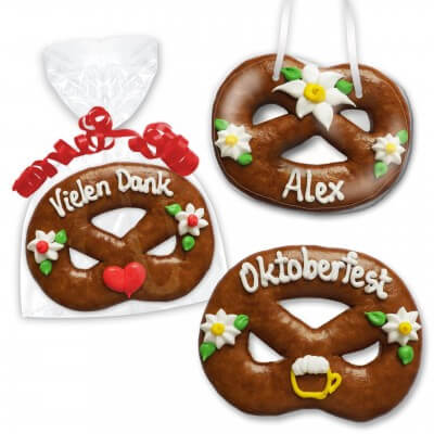 Pretzel made of gingerbread customizable 12cm