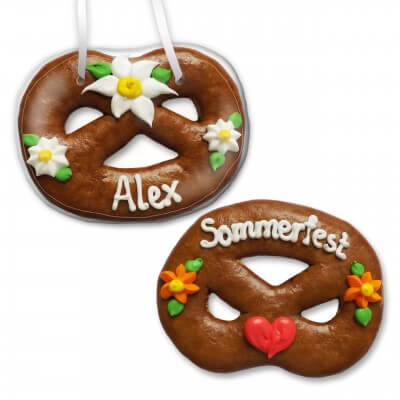 Lebkuchen Brezel individuell, 12cm