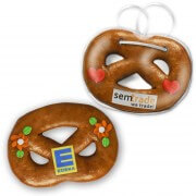Examples of individual gingerbread pretzels