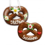 Lebkuchen Pretzel placement card, 12cm