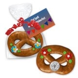 Mini Lebkuchen Brezel - 8cm, inkl. Werbekarte - optional mit Logo