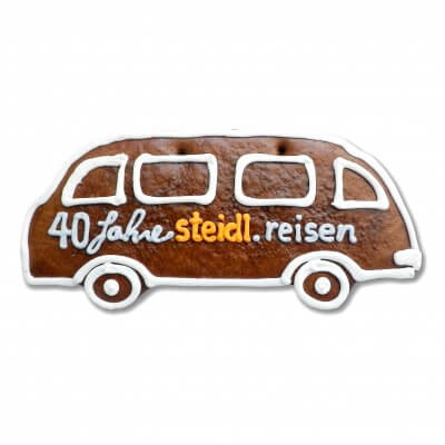 Lebkuchen-Bus individuell, 20cm - optional mit Logo