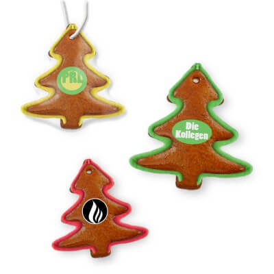 Gingerbread Christmas tree customize with logo 12cm